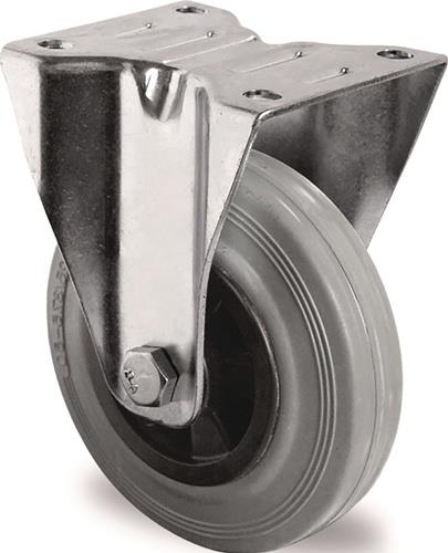 Bockrolle Vollgummi Rollenlager 135 x 110 mm Polypropylen TECWERK