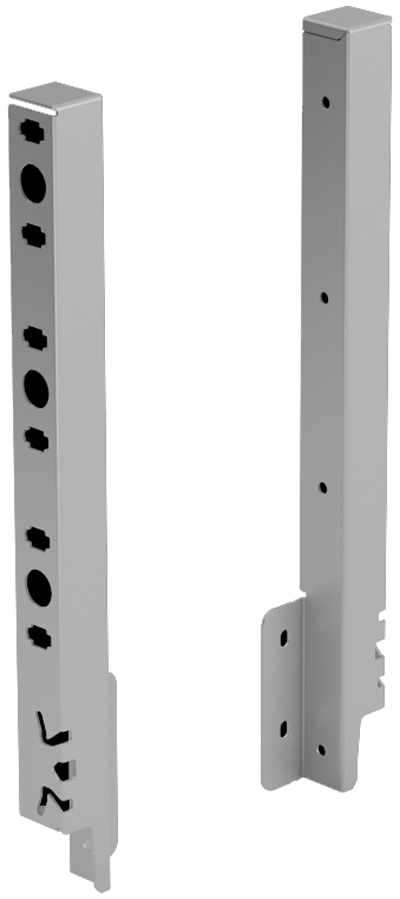 HETTICH Set Rückwandverbinder ArciTech 282 mm, silber, links und rechts, 9150646