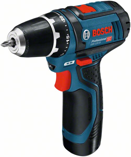 BOSCH Akku-Bohrschrauber GSR 12V-15, mit 2 x 2.0 Ah Akku