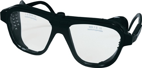 SCHMERLER Schutzbrille EN 166 Bügel schwarz,Scheibe klar Nylon,Glas