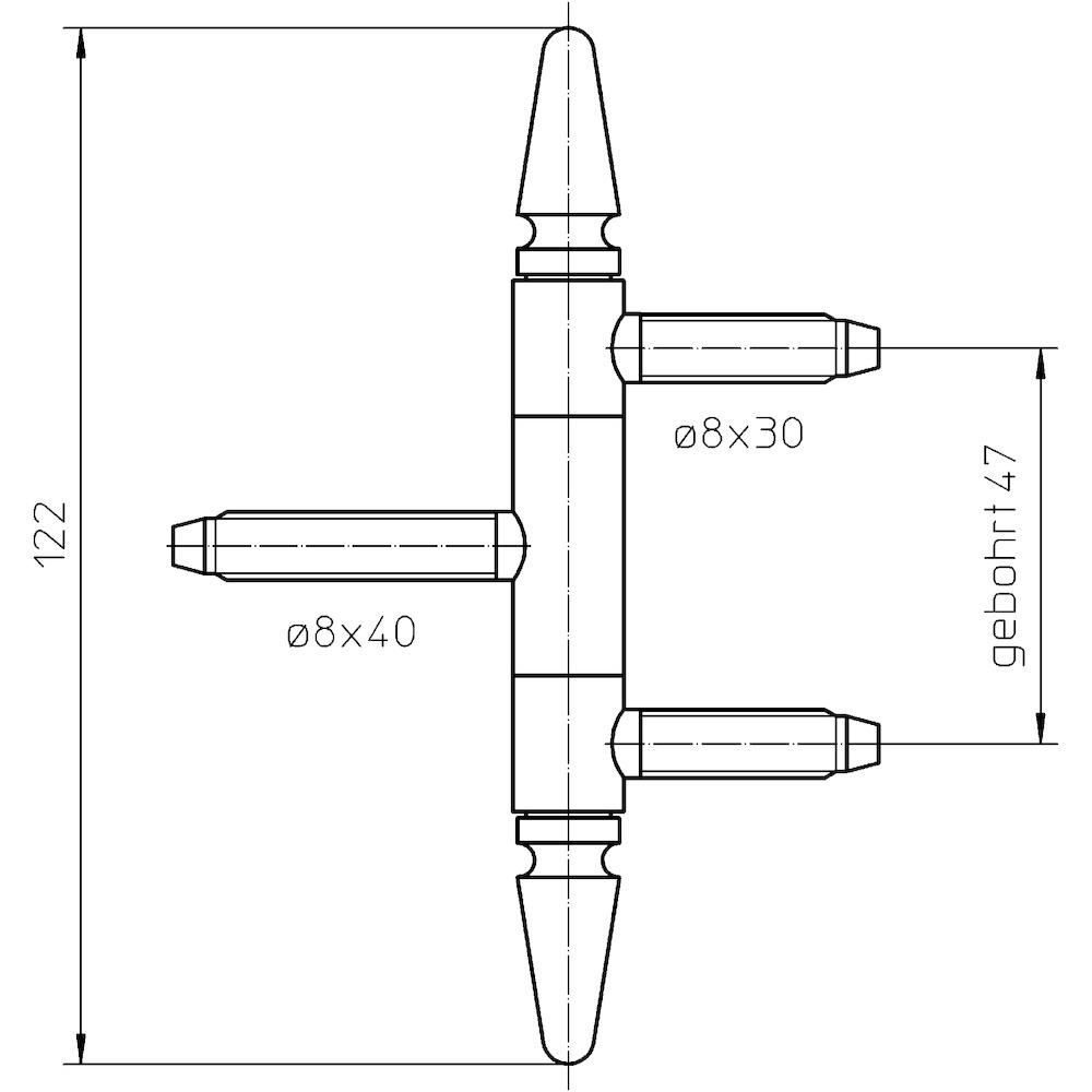 SIMONSWERK Einbohrband BAKA® C 1-13 ZK K-FT, Stahl