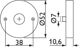 HERMAT Drückerrosette 2031.K, Zinkdruckguss