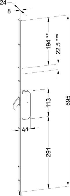 WINKHAUS Automatik Mehrfachverriegelung T-LD VERL.SCH. U24-8-502 M1 SWP,