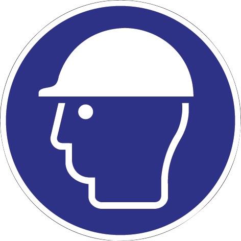 PROMAT Schild Kopfschutz benutzen D.200mm Kunststoff blau/weiß ASR A1.3 DIN EN ISO 7010