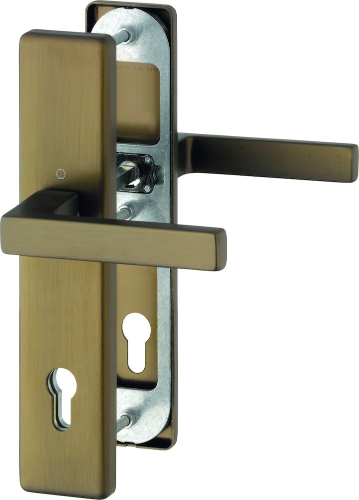 HOPPE® Schutz-Drückergarnitur mit Langschild Austin 1769/2221/2210, 10/92 mm, Aluminium