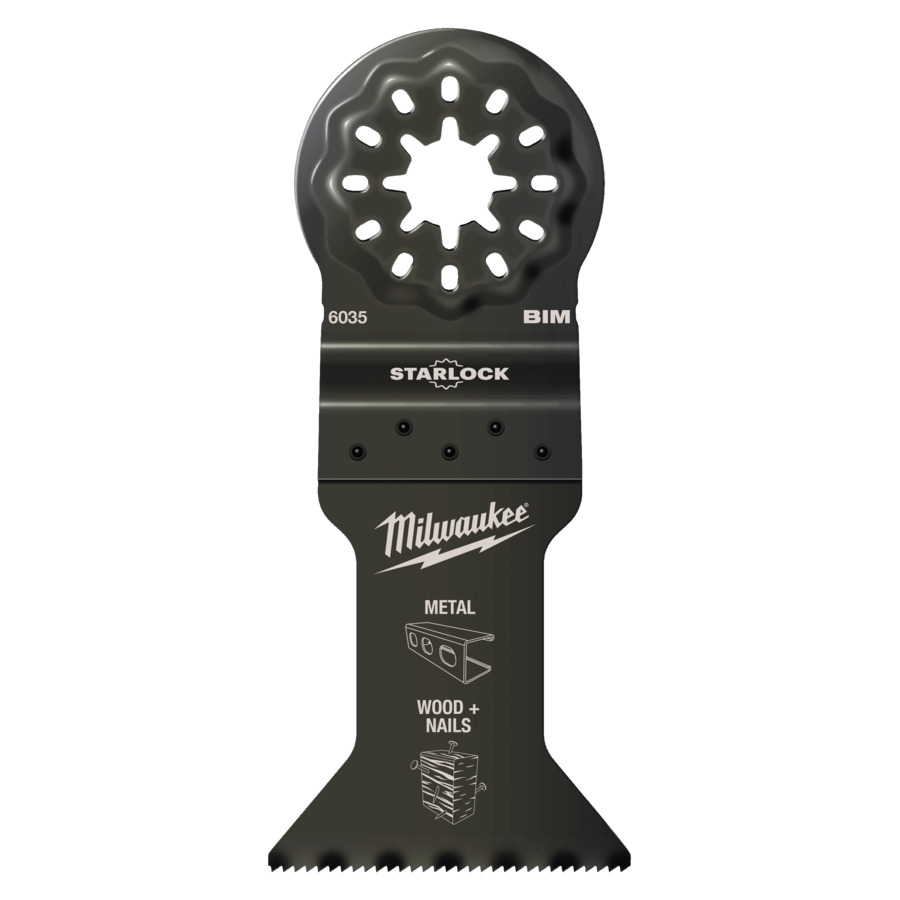 MILWAUKEE 43 x 47 mm Multitool Starlock Bi-Metall Tauchsägeblatt Multimaterial