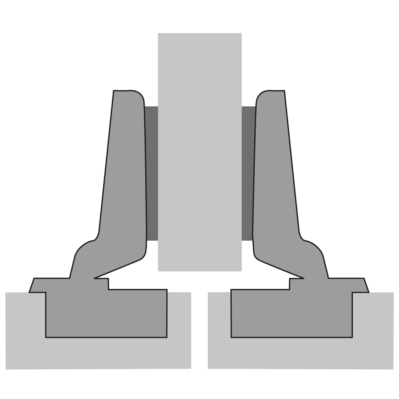 HETTICH Intermat 110° Standardscharnier (Intermat 9943), TH 52 x 5,5 mm, 48051