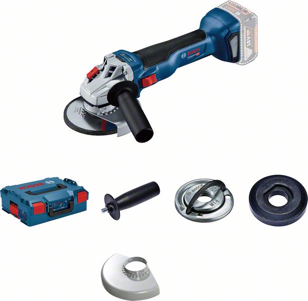 BOSCH Akku-Winkelschleifer GWS 18V-10, Solo Version, L-BOXX + L-BOXX Einlage