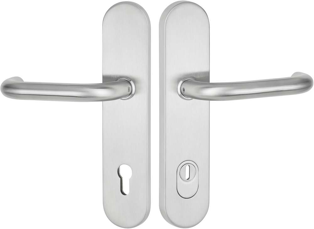 HERMAT Schutz-Drückergarnitur BASIC 01 1801.22Ø/2089.KSH, ES 1, Edelstahl