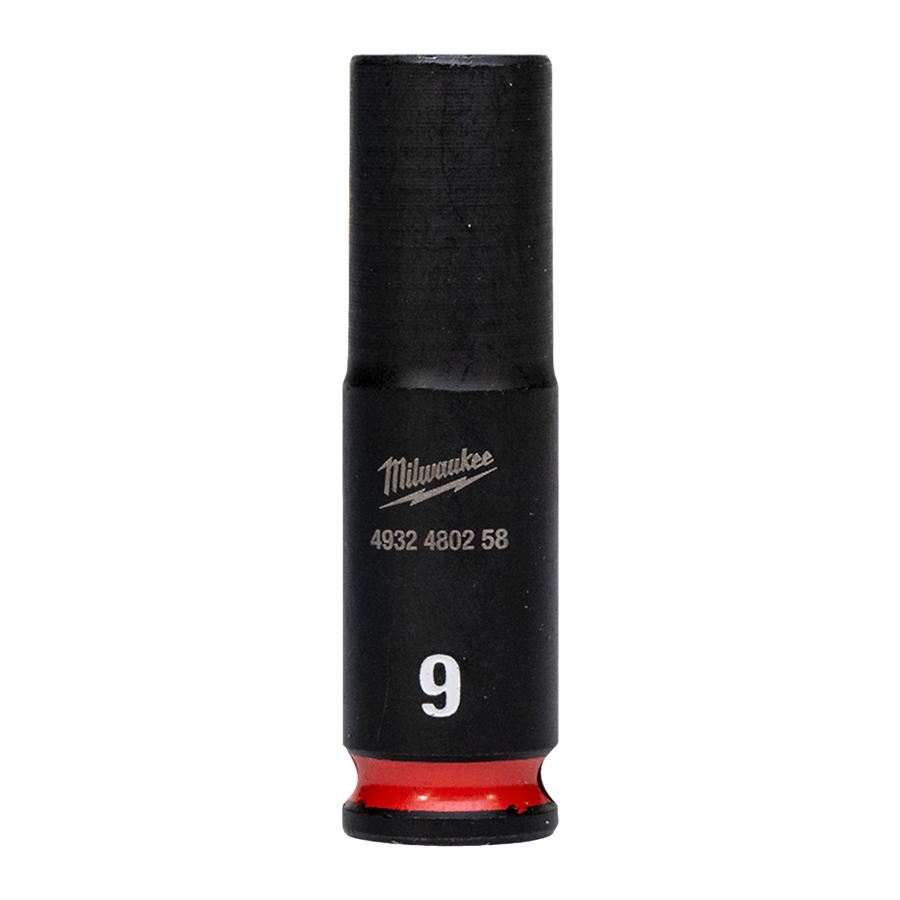 MILWAUKEE 9 x 50 mm SHOCKWAVE Schlagnuss 1/4" lang