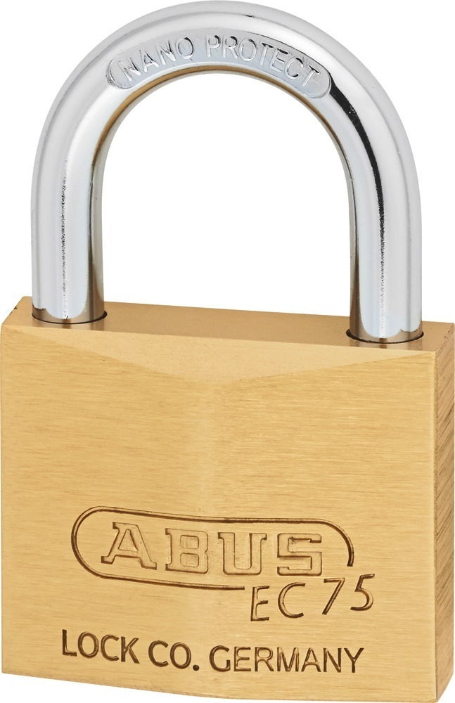 ABUS Zylindervorhangschloss 75, Messing massiv, 26843