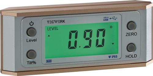 TECWERK Neigungsmesser 0-90Grad dig.Abl.0,05Grad TECWERK