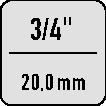 GEDORE Steckschlüsseleinsatz 32 3/4 Zoll 6-kant SW 32mm L.57,5mm GEDORE