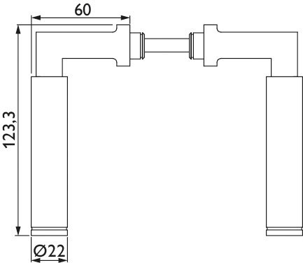 HERMAT Türdrückerpaar INFINITY 1831, Messing