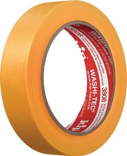 KIP Abdeckband 3808 WASHI-TEC® Premium Goldkrepp® glatt orange L.50m B.36mm Rl.KIP