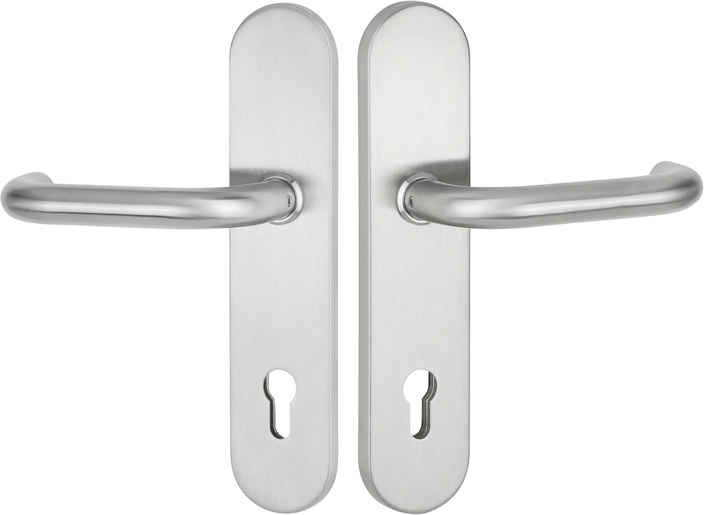 HERMAT Schutz-Drückergarnitur BASIC 01 1801.22Ø/2089.SH, ES 1, Edelstahl