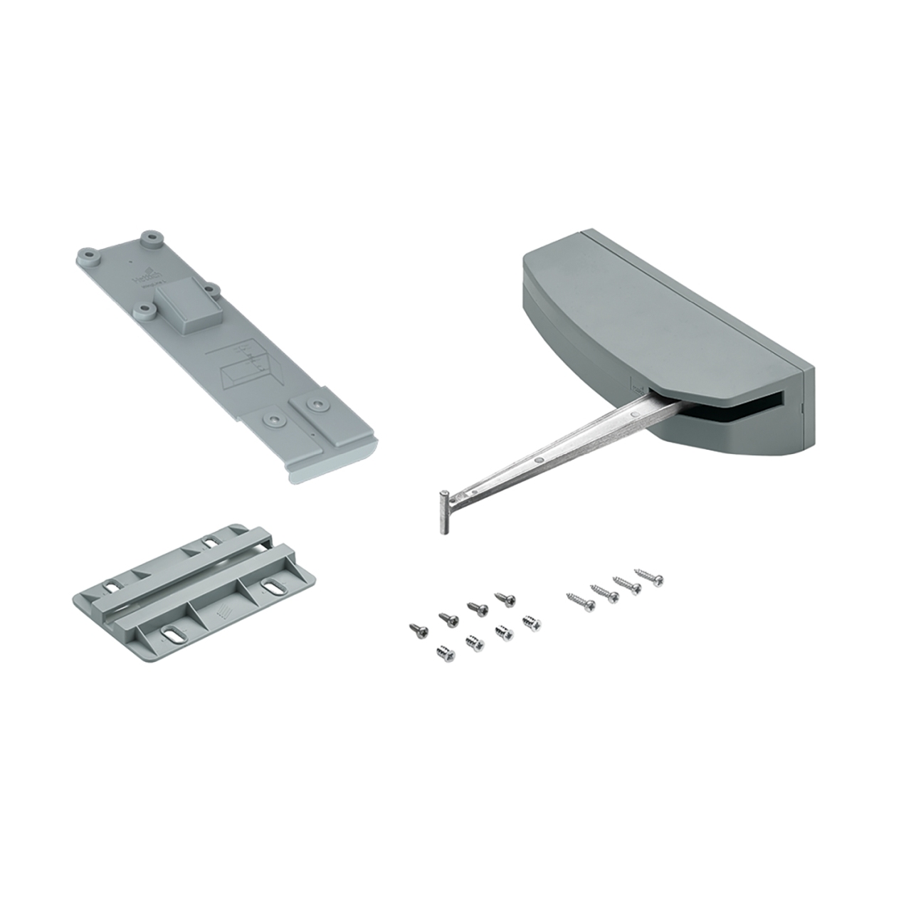 HETTICH WingLine L, Basisset Push to move, mittel, grau, links, 9265960