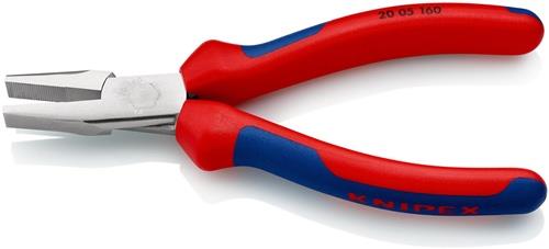 KNIPEX Flachzange DIN ISO 5745 Gesamt-L.160mm verchr.Mehrkomp.-Hülle KNIPEX