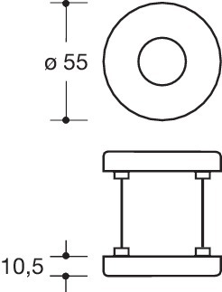 HEWI Drückerrosette 305.20RKN, Polyamid, 305.20RKN 95