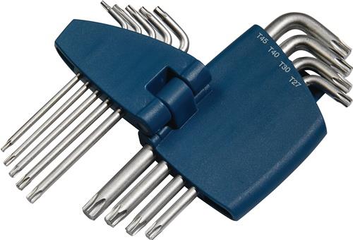 TECWERK Winkelschraubendrehersatz 9-tlg.T9-T45 Ku.-Halter TECWERK