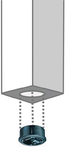 BS ROLLEN Kunststoffglocke D.65mm Trgf.50kg Einpresstiefe 18mm harte BD BS ROLLEN