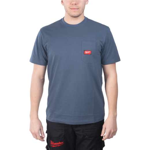 MILWAUKEE Arbeits-T-Shirt blau mit UV-Schutz WTSSBLU-S MILWAUKEE Arbeits-T-Shirt blau mit UV-Schutz WTSSBLU-S