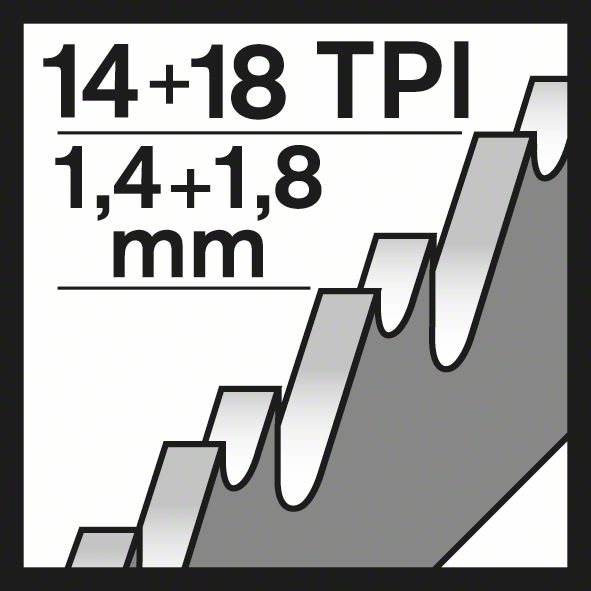 BOSCH Säbelsägeblatt S 1226 BEF, Heavy for Metal, 5er-Pack