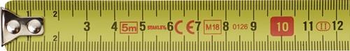 STANLEY Taschenrollbandmaß L.3m B.12,7mm mm/cm EG II Ku.Gürtelclip STANLEY