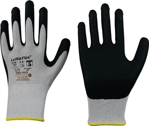 LEIPOLD Handschuhe LeikaFlex® Touch 1464 Gr.10 grau/schwarz EN 388 PSA II 12