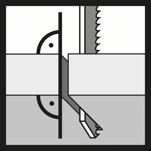 BOSCH Stichsägeblatt T 344 DP Precision for Wood, 3er-Pack