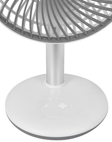 Akku-Tischventilator VENTI 3010 R D.15cm H.288mm 220-240/50 V/Hz weiss GUTFELS