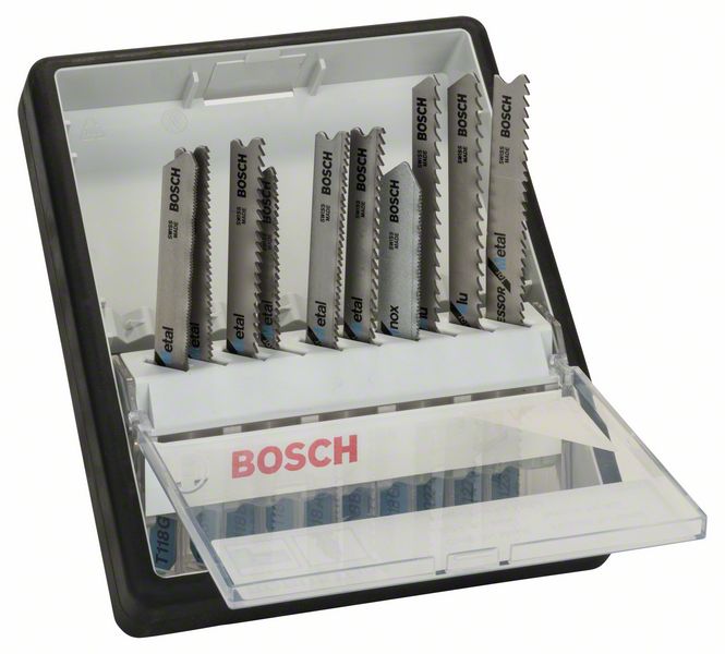 BOSCH Stichsägeblatt-Set Robust Line Metal Expert, T-Schaft, 10-teilig
