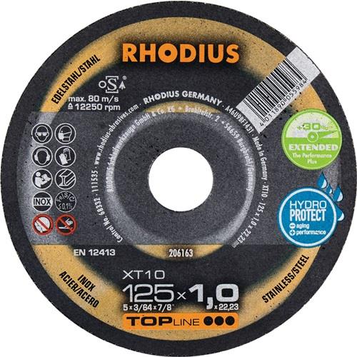 RHODIUS Trennscheibe XT10 D125x1mm ger.INOX Bohr.22,23mm RHODIUS