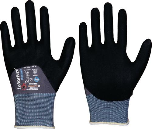 LEIPOLD Handschuhe LeikaFlex® Brilliant Gr.9 grau/schwarz PSA II 12 PA LEIPOLD