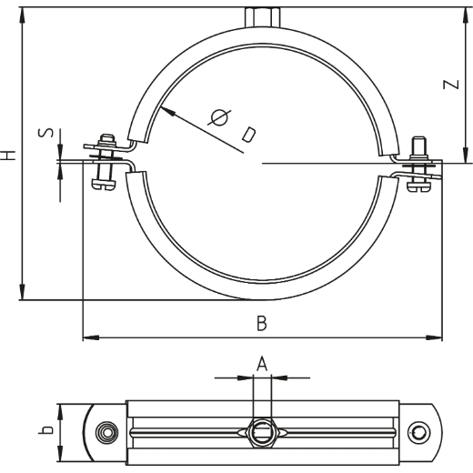 FISCHER Lüftungskanalschelle LGS 400