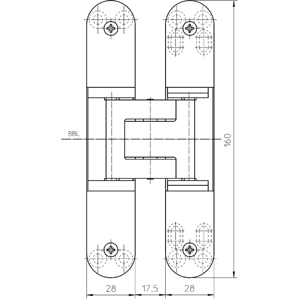 SIMONSWERK Verdecktliegendes Türband TECTUS® TE 340 3D