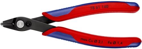 KNIPEX Elektronik-Seitenschneider Super-Knips® L.140mm Spezialwerkzeugstahl brün.