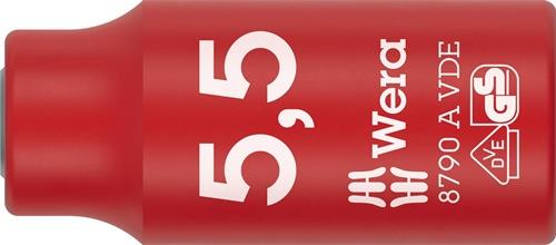 WERA Steckschlüsseleinsatz 8790 A VDE 1/4 Zoll SW 5,5mm L.41mm WERA