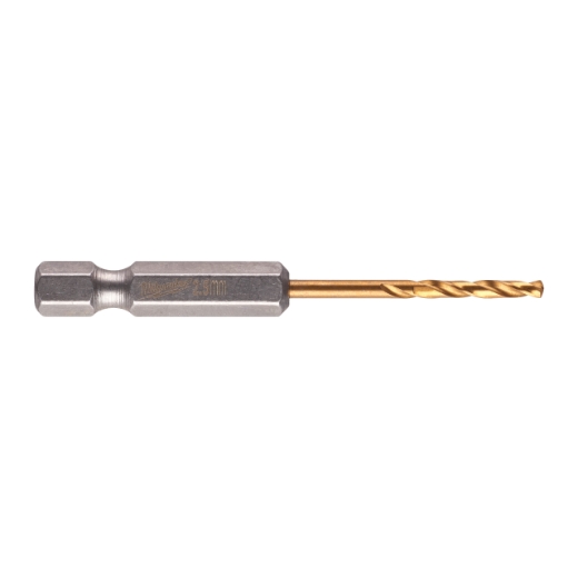 MILWAUKEE 2,5 x 62 mm SHOCKWAVE Metallbohrer HSS-G RED HEX Titan 1/4"