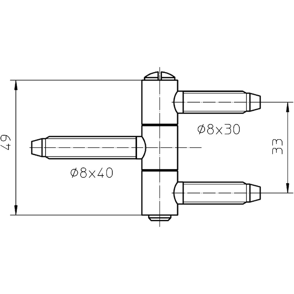 SIMONSWERK Einbohrband BAKA® C 1-13, Messing