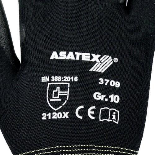 AT Handschuhe Gr.9 schwarz PA m.Soft-Polyurethan ASATEX