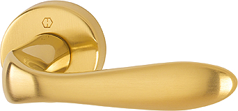 HOPPE® Drücker-Halbgarnitur ohne Schlüsselrosette Genova M1535/19, ohne Stütznocken, Messing