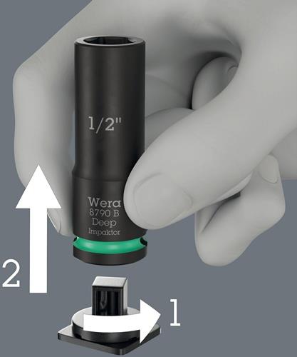WERA Steckschlüsselsatz 8790 B Impaktor Deep Imperial Set 1 13-tlg.3/8 Zoll WERA