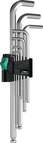 WERA Winkelschraubendrehersatz 950 PKL 9-tlg.Ku.-Halter SW 1,5-10mm Kugelk.