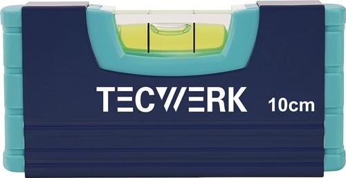 TECWERK Wasserwaage 10cm Alu.blau ± 1,0 mm/m TECWERK