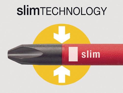 WIHA Wechselklingensatz Power slimBit electric 6-tlg.Schlitz/6Kt.WIHA