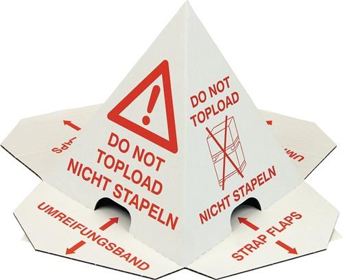 Nordwest Palettenhütchen 1.25 Wellpappe L205xB205xH235mm einwellig 1-farbig rot