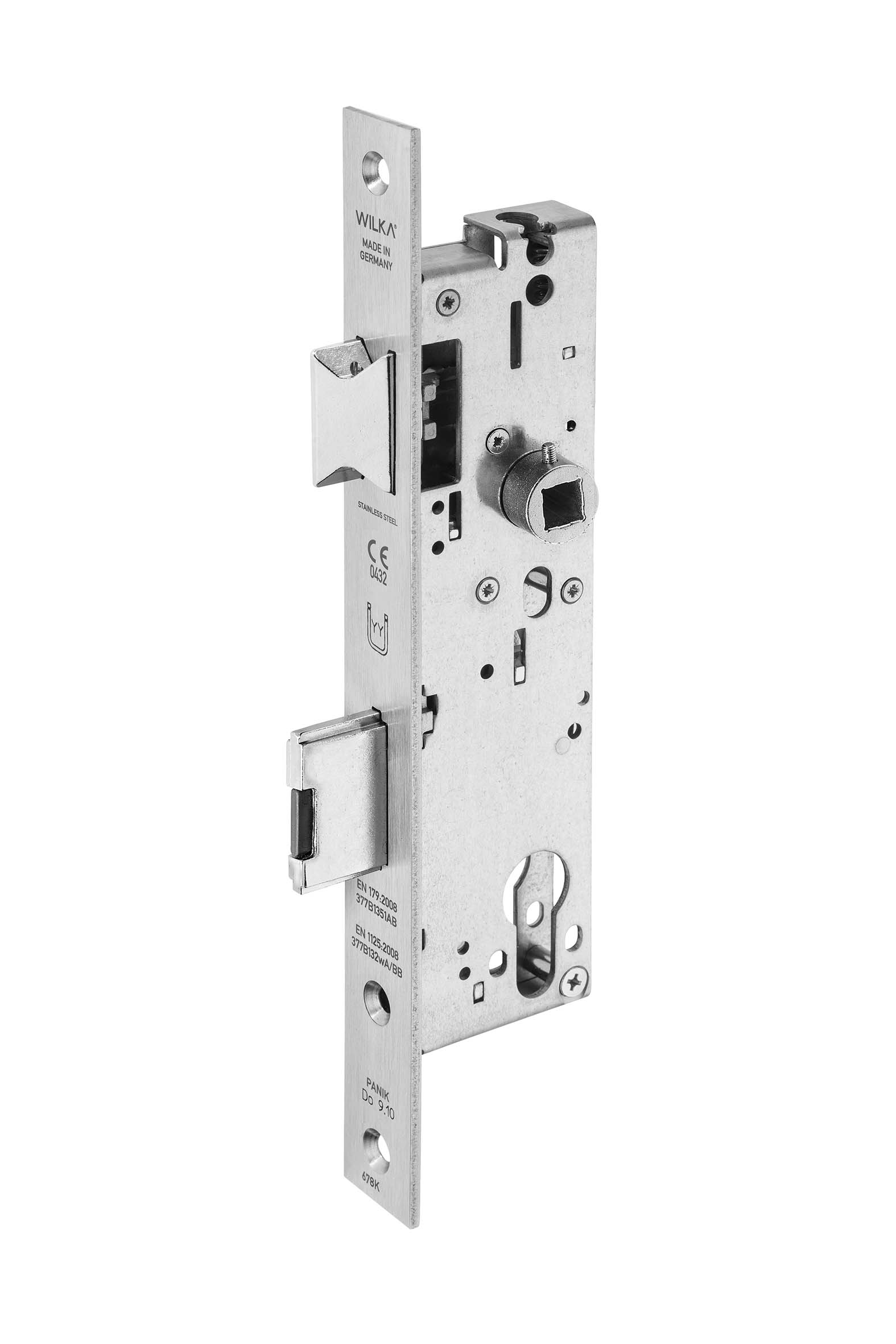 WILKA 678K Anti-Panik-Einsteckschloss für zweiflügelige Rohrrahmentüren Kiga Lösung