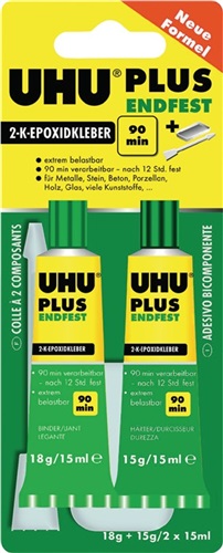 UHU 2K-Epoxidharzklebstoff PLUS ENDFEST 33g gelblich Tube UHU