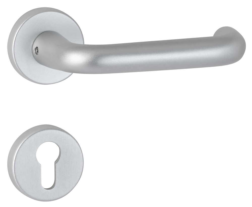 HERMAT Wechselgarnitur mit Rosetten BASIC 01 1901/2057/3237, Aluminium HERMAT Wechselgarnitur mit Rosetten BASIC 01 1901/2057/3237, Aluminium